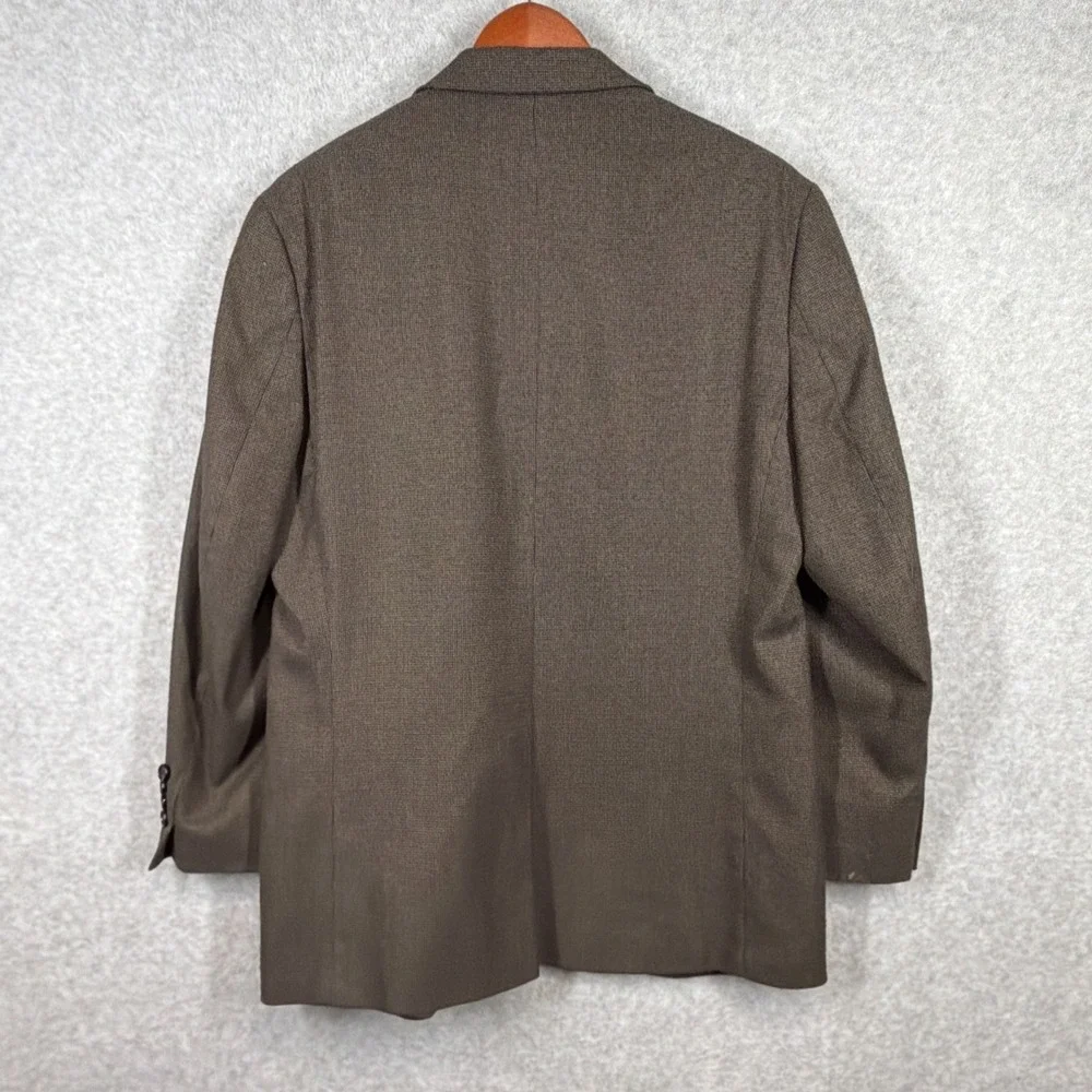 Lauren Ralph Lauren Men's 100% Wool Brown Houndstooth Vintage Blazer